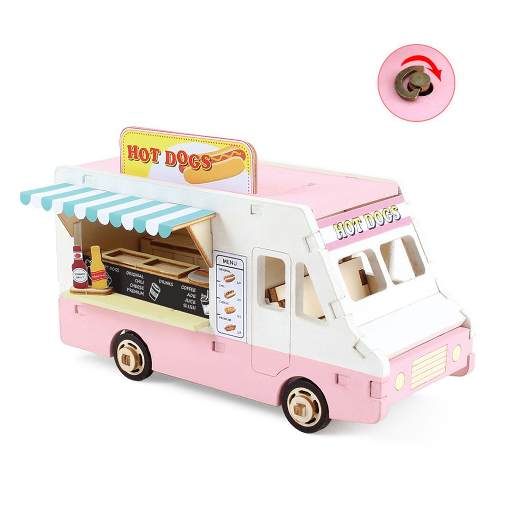 Yeonggongbang DIY wind-up music box hot dog truck YM959_KROWNjA10484