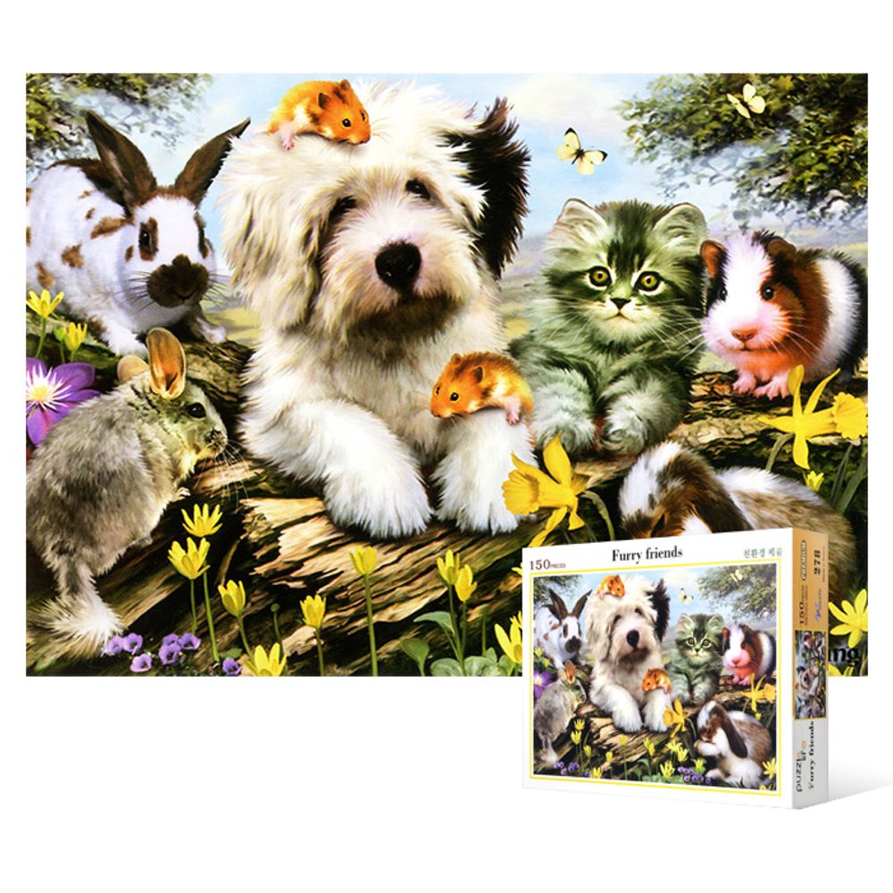 150-piece jigsaw puzzle - animal friends' relaxation_KROWNjA10353