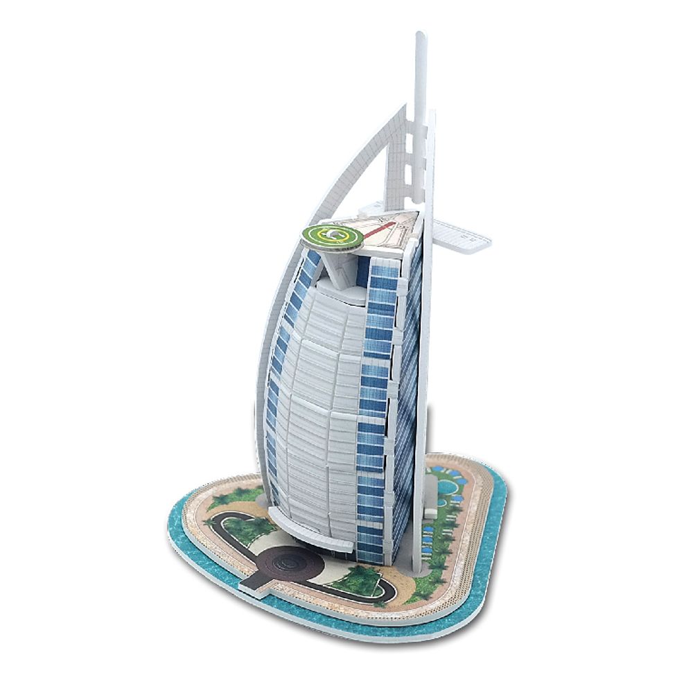 Burj Al Arab Woodrock Architectural Assembly Model DIY Making_KROWNjA05377