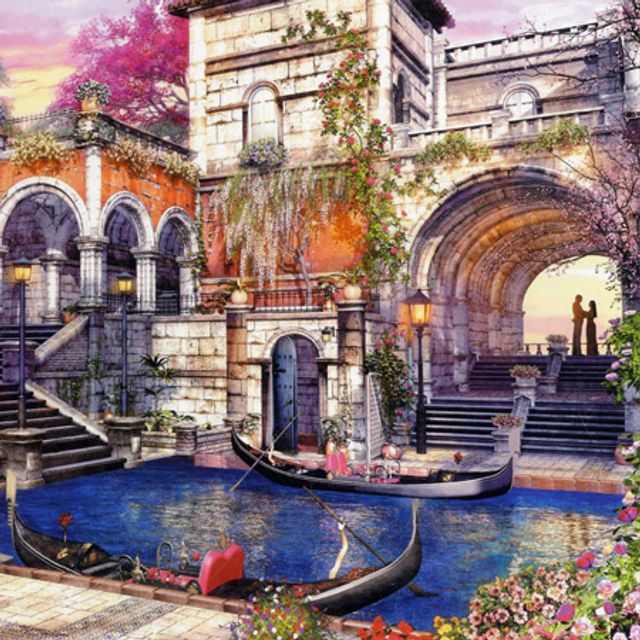 2000 Piece Jigsaw Puzzle Venice Lovers CA2015A_KROWNjA03090