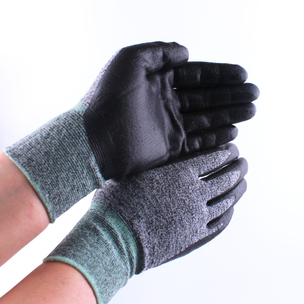 NBR coated gloves non-slip work safety nitrile semi-coated_KROWNiA53703