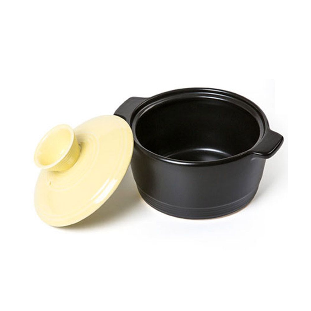 Oven Lock 4 Color Earthen Pot (Steamer) Yellow Heat Resistant Ceramic Earthen Pot_KROWNiA11546