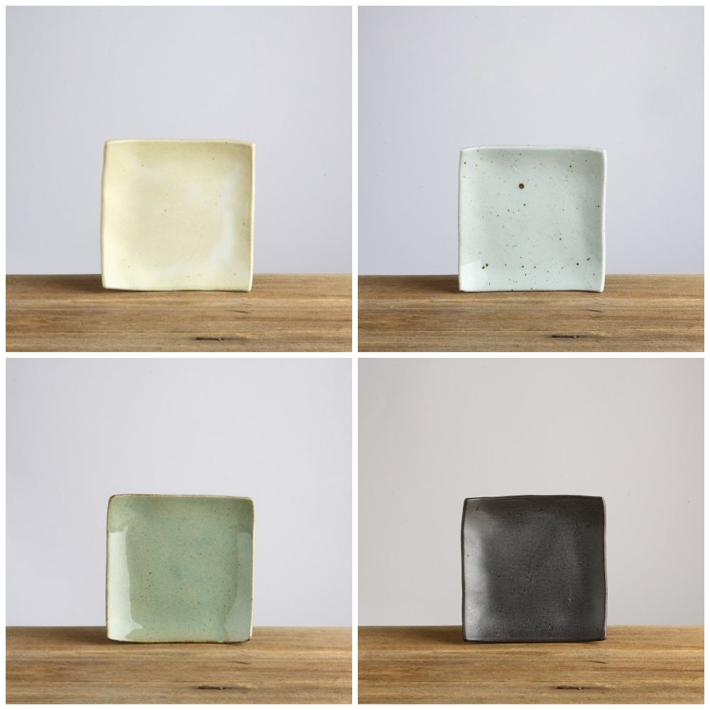 Icheon Ceramics Plate Molleok Heeled Square Plate No. 1 16cm_KROWNiA02711