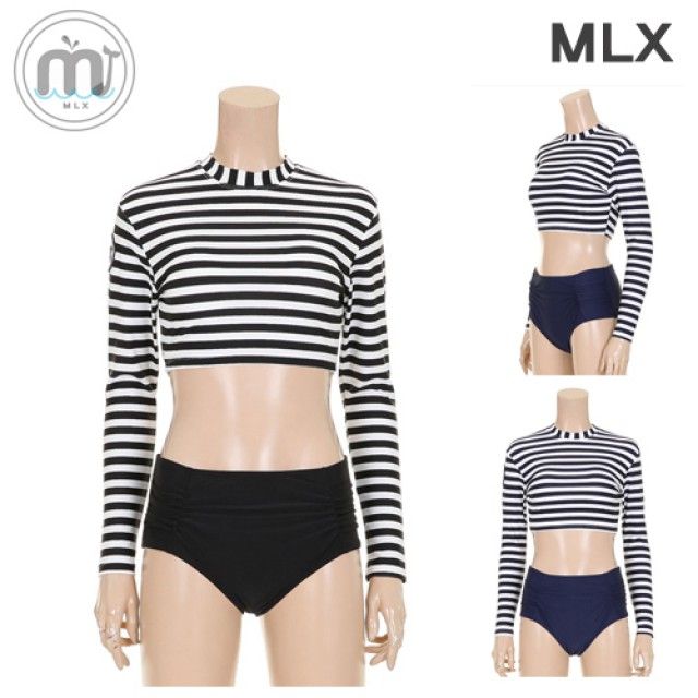 (MLX) Women's beach wear look rash guard + panties rash guard set swimsuit-DM_136_KROWNhA11943