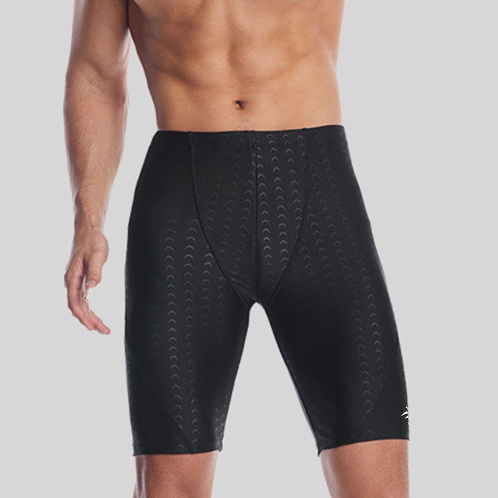 Shark 4-part men's indoor swimsuit L black square swimsuit_KROWNhA10931