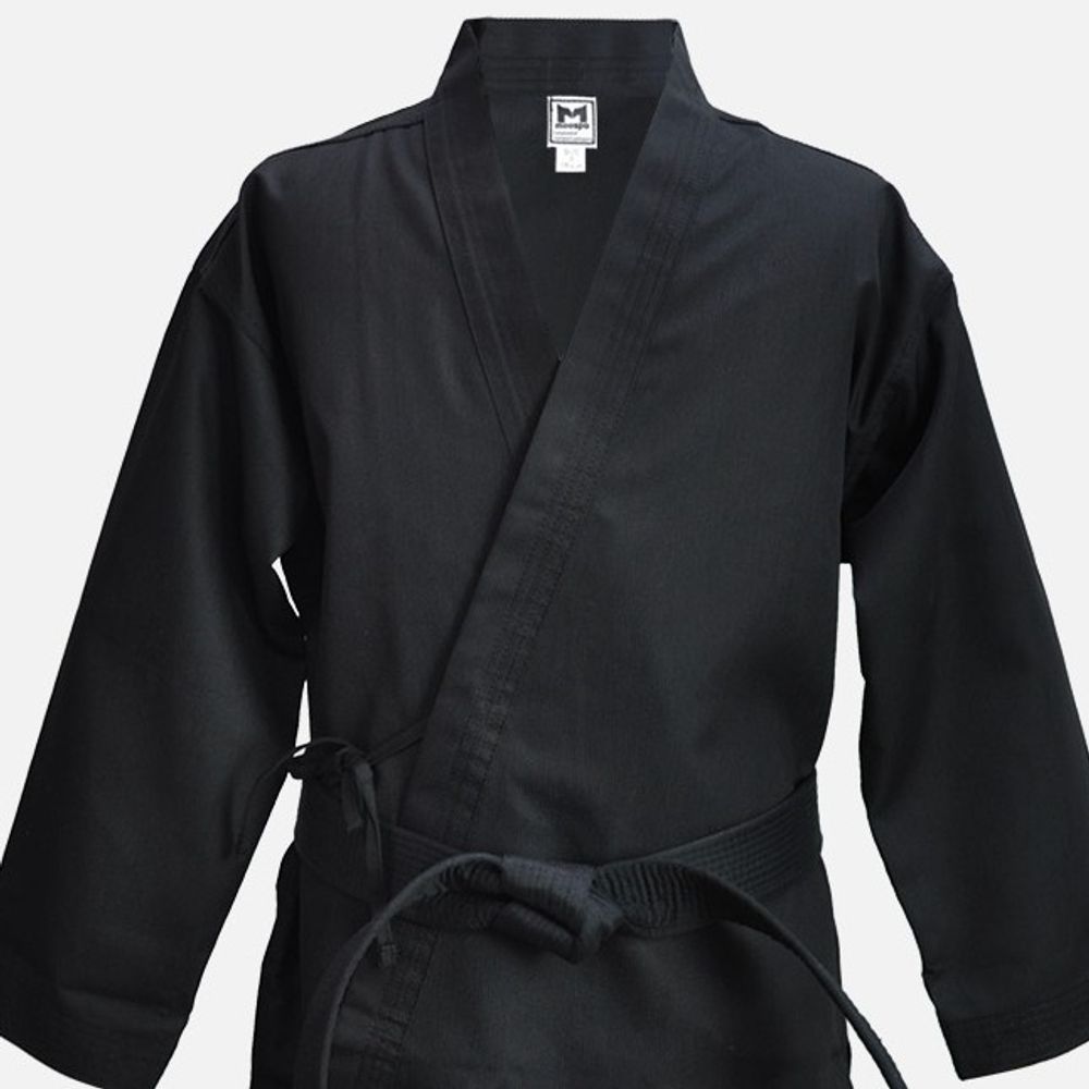 Ribbed black Hapkido uniform (No. 160-200) SG_KROWNhA08103