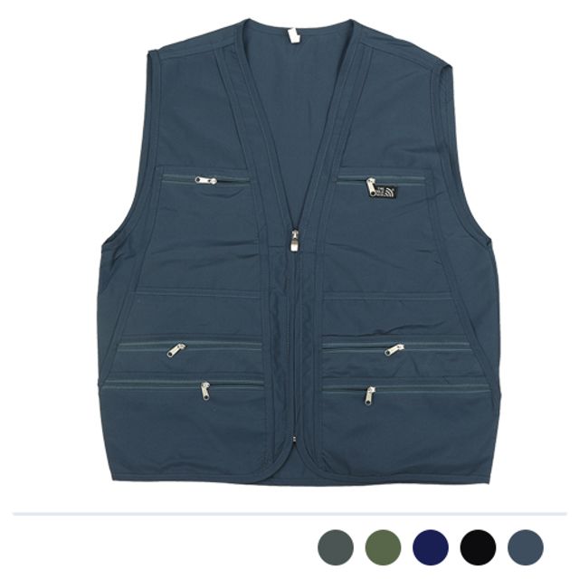 Tone-down zip-up fishing vest_KROWNhA07195