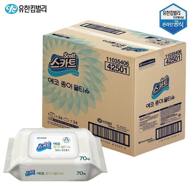 1 box of 24 scat eco paper wet wipes cap type_KROWNfA24409
