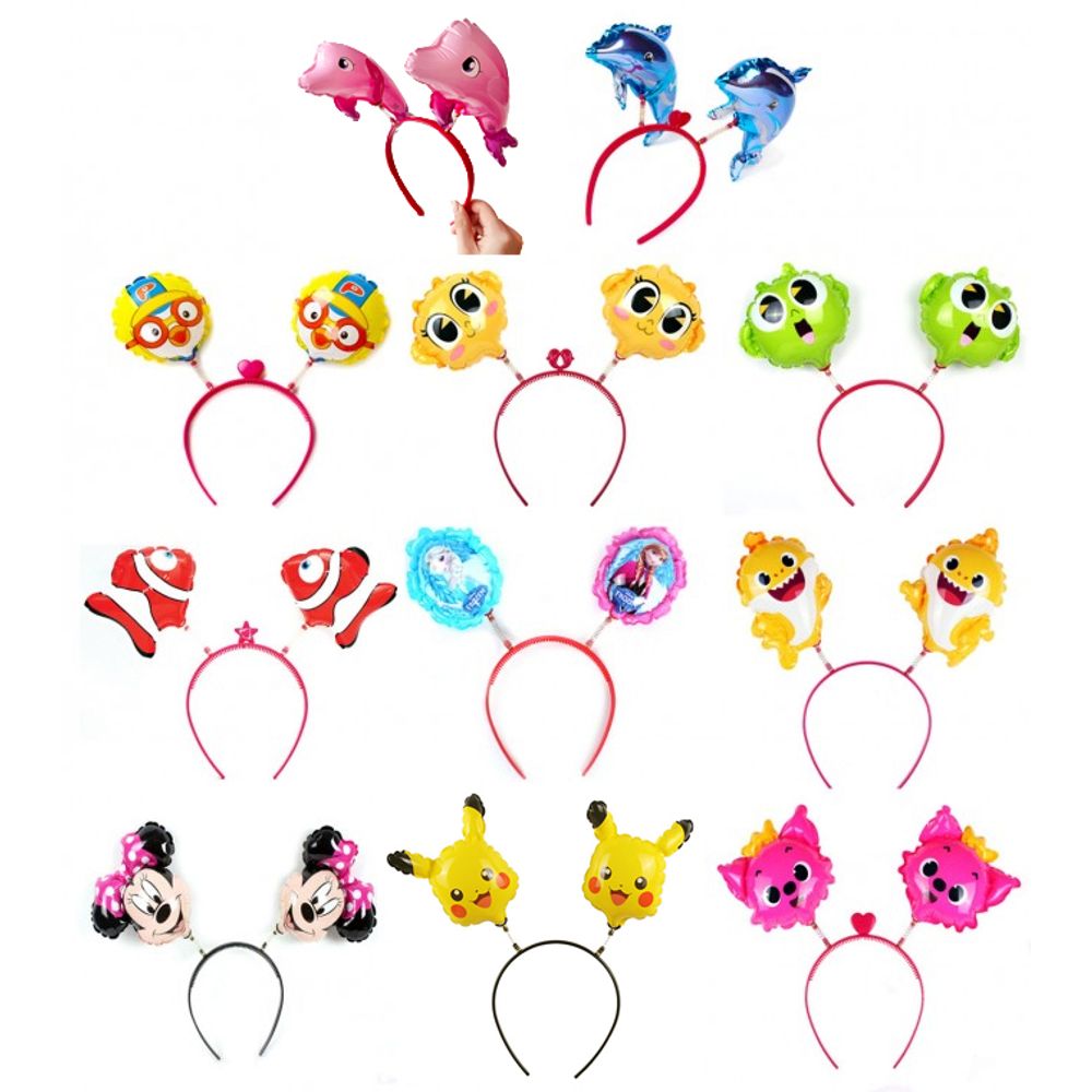 Children's character balloon headband party supplies_KROWNfA23929