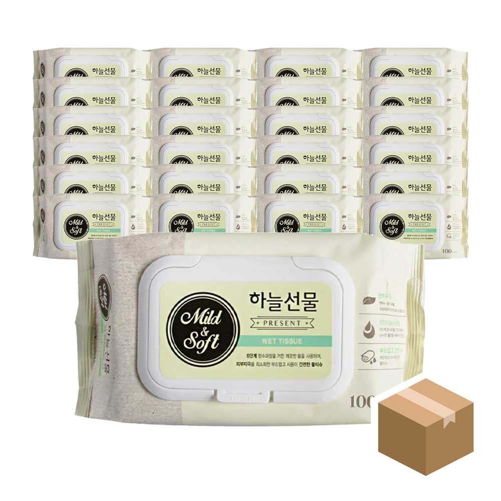 Sky Gift Wet Tissues 100 Sheets Cap Type x 24 Box_KROWNfA21900