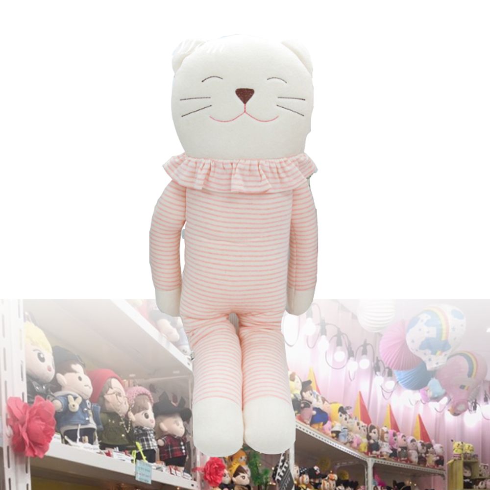 Kindergarten doll attachment plush cat doll 70cm pink_KROWNfA12901