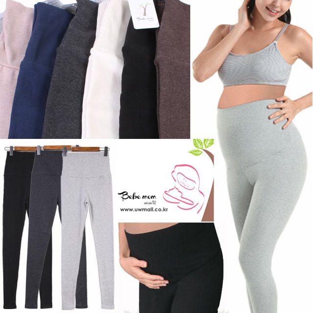 Bebe Mom 9-quarter length cotton spandex leggings for pregnant women _ Good elasticity and comfortable as it does not irritate the skin_KROWNfA00839
