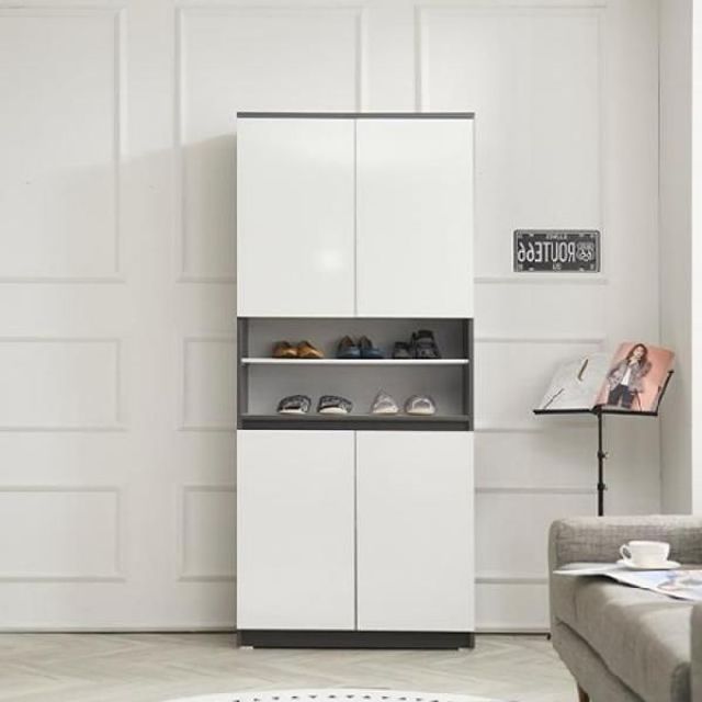 2-tier shoe cabinet, large apartment, narrow niche entrance storage cabinet_KROWNeA61157