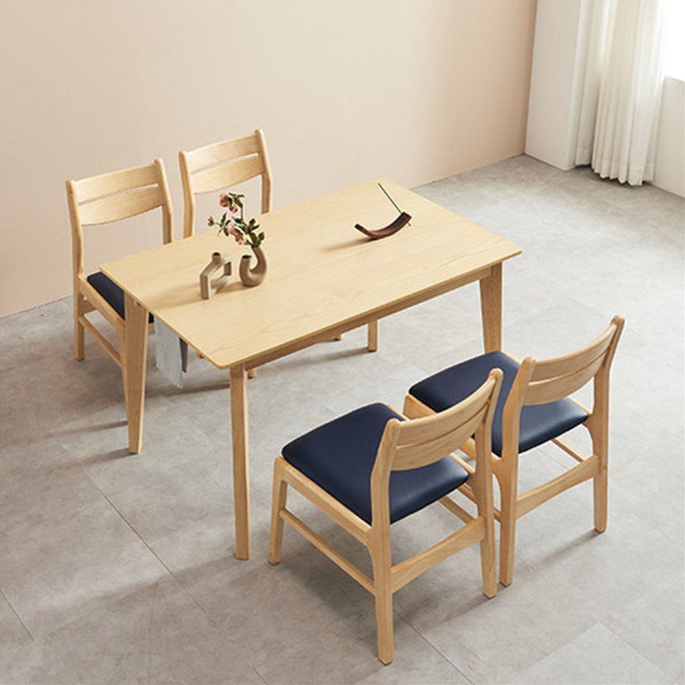 D44 Rubberwood solid wood 4-seat table chair set SH783_KROWNeA60477