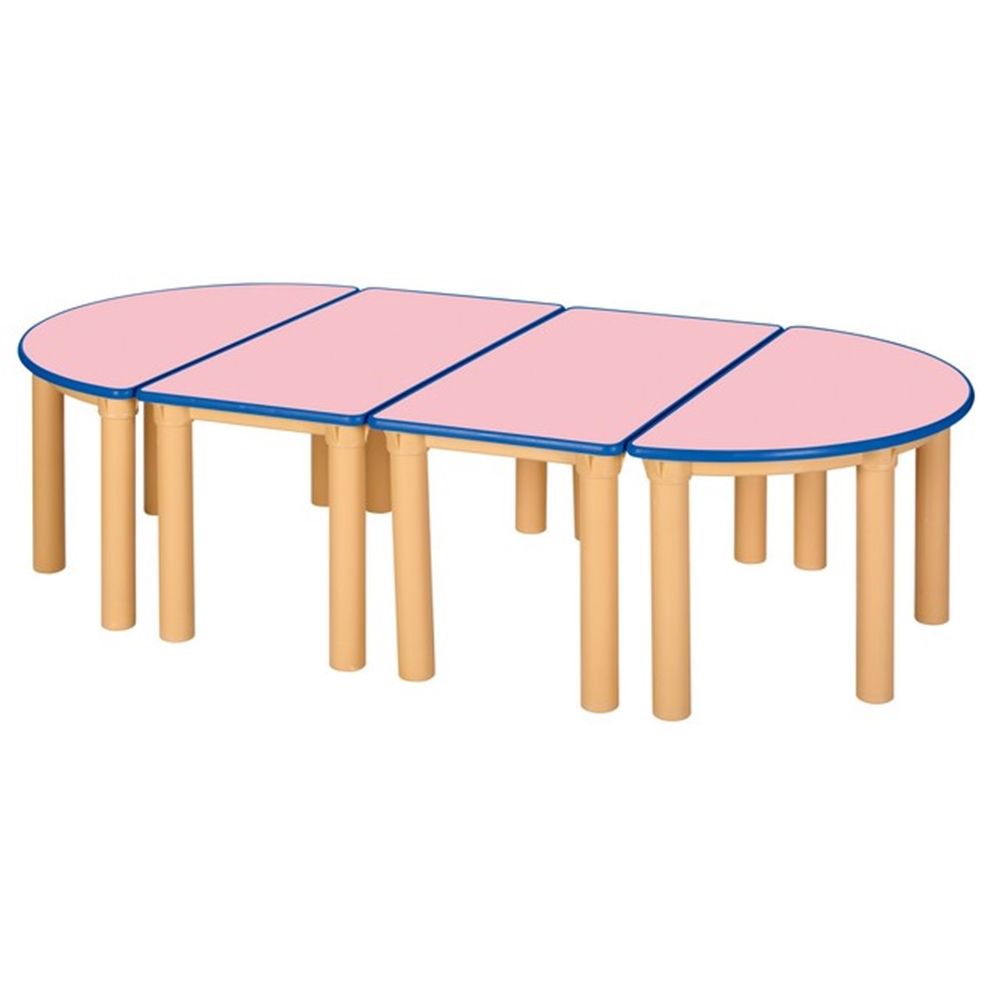 H48-2 Safety Pink Childish Desk (Basic Legs - 530mm)_KROWNeA01198