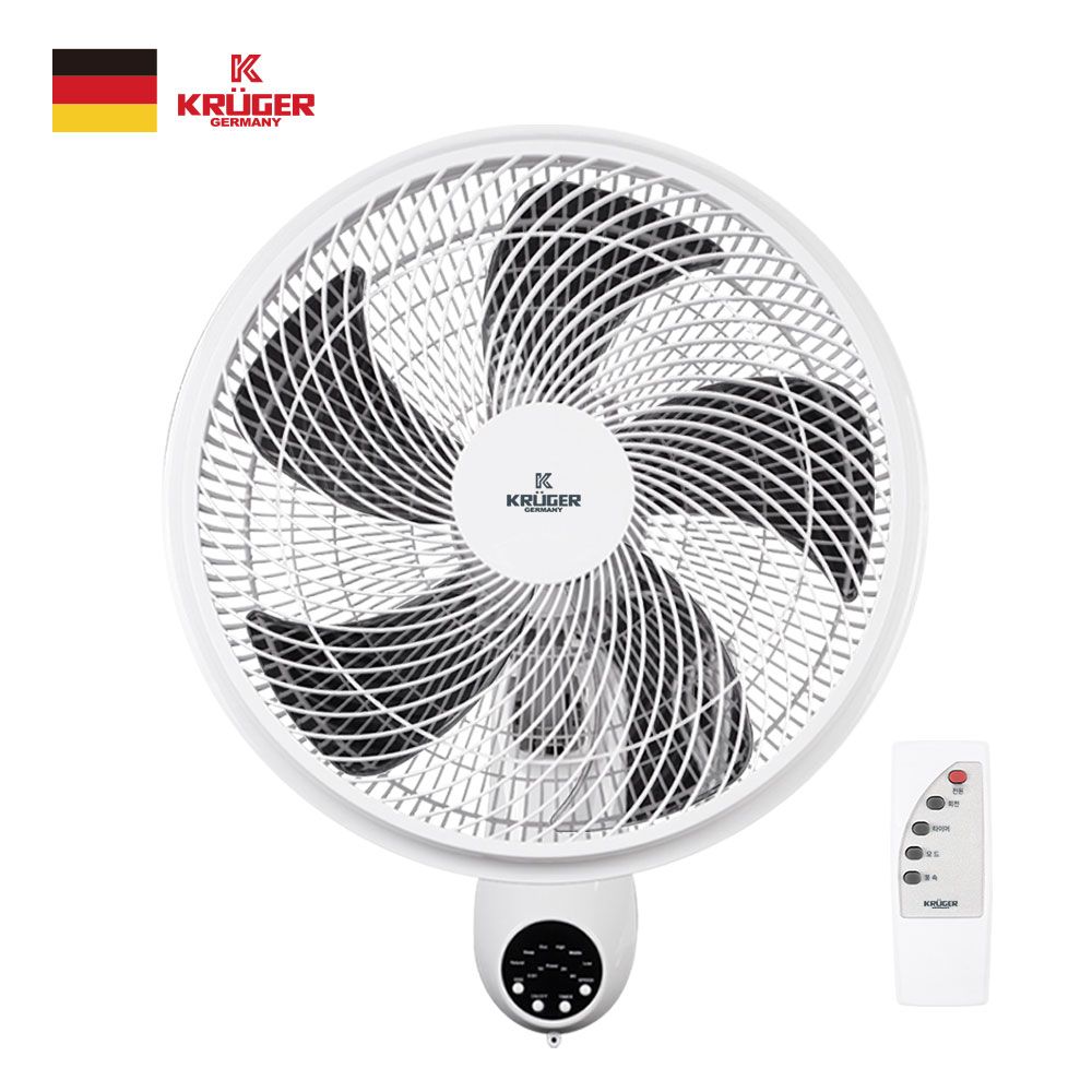 Kruger circulator network wall-mounted 16-inch remote control fan_KROWNdA72028