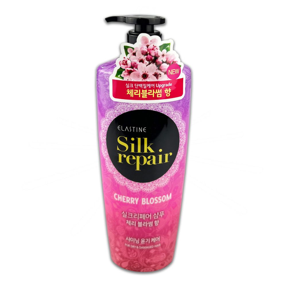 Elastine Silk Repair Cherry Blossom Shampoo 550ml -O_KROWNcA14080