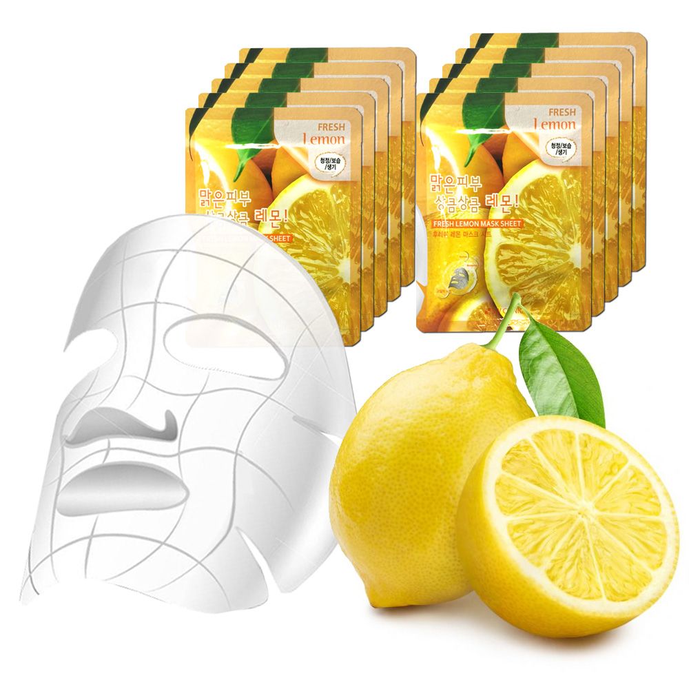 3W Lemon hot and cold mask sheets, 10 sheets, skin elasticity, travel tanning_KROWNcA10822
