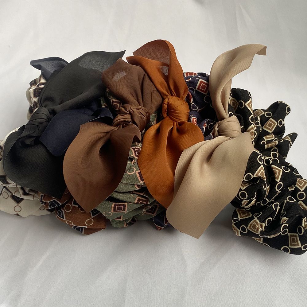 Soft Touch Velvet Ribbon Lace Women Hair Band 6Colors_KROWNbA29889