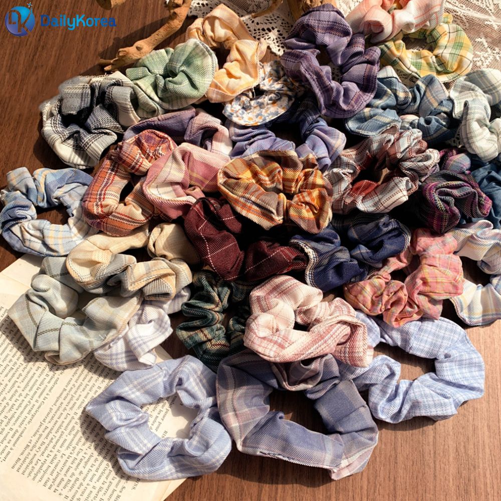 30 check giblet chouchou hair ties_KROWNbA27386