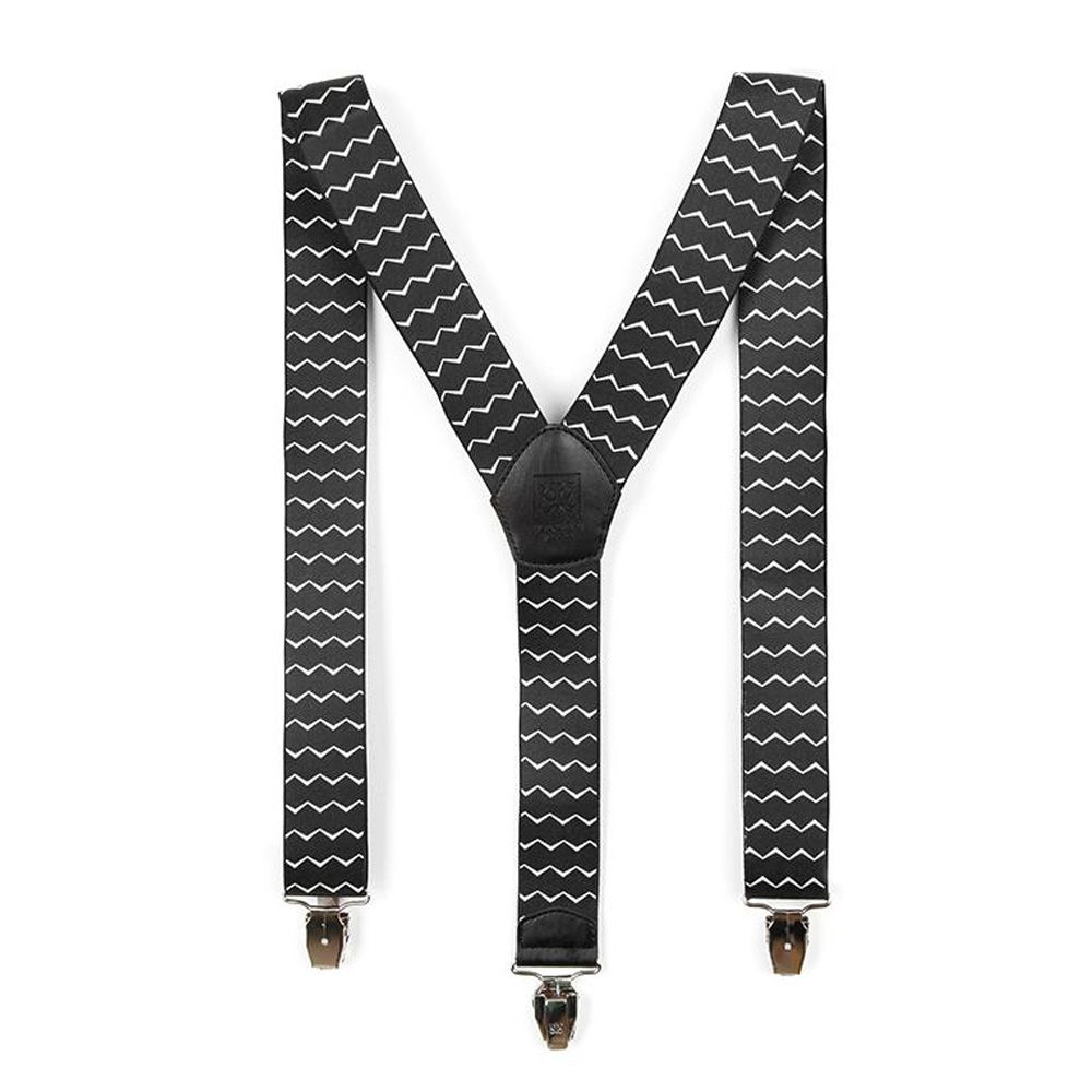 Men's black suspenders suspenders suit fashion coordination men's shoulder suspenders_KROWNbA27464