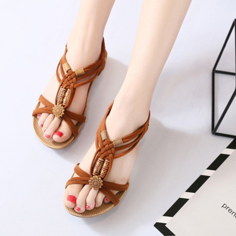 Big size included women's beaded sandals, strap sandals, women's thong sandals_KROWNbA23999