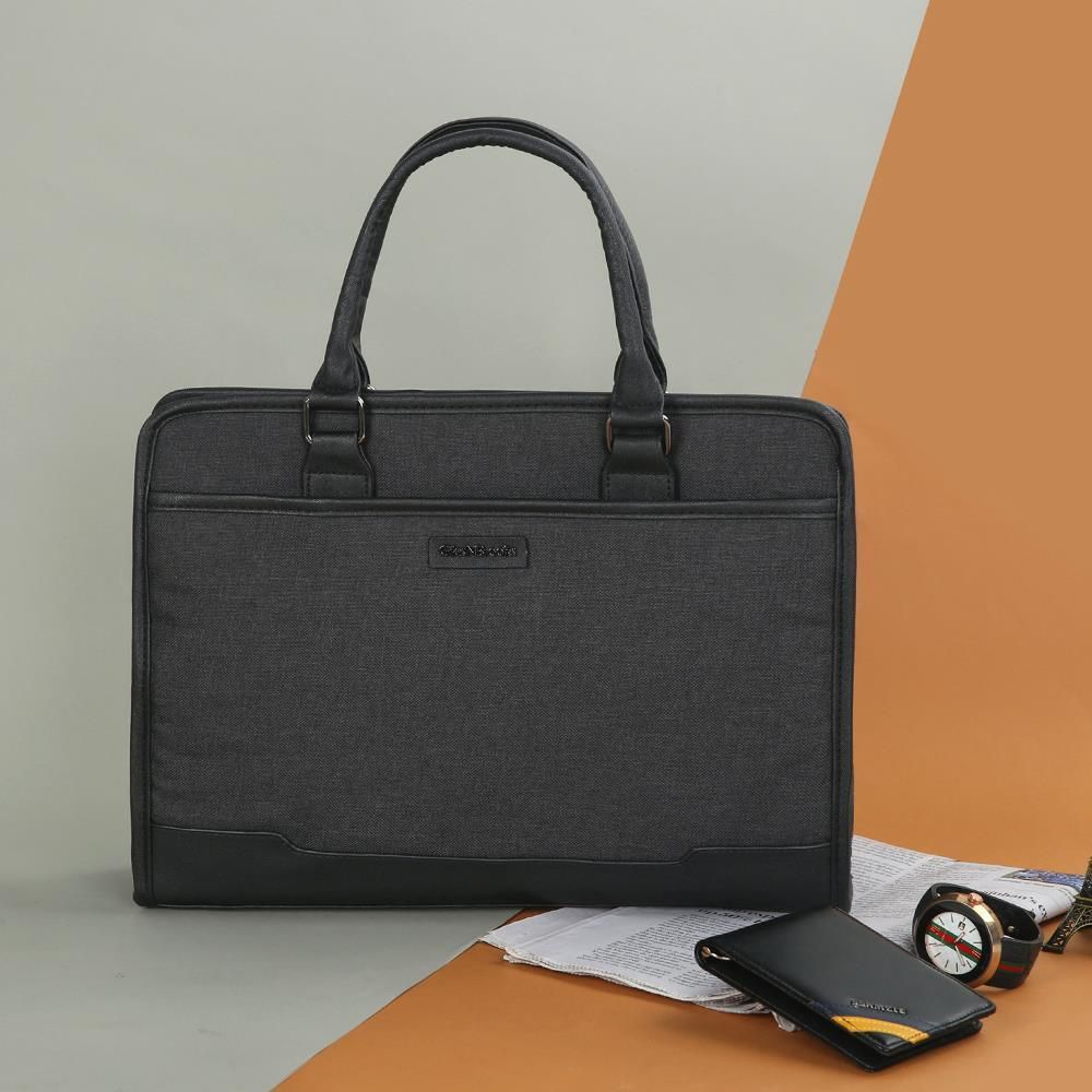 Basic solid men's laptop briefcase men's satchel bag_KROWNbA18627