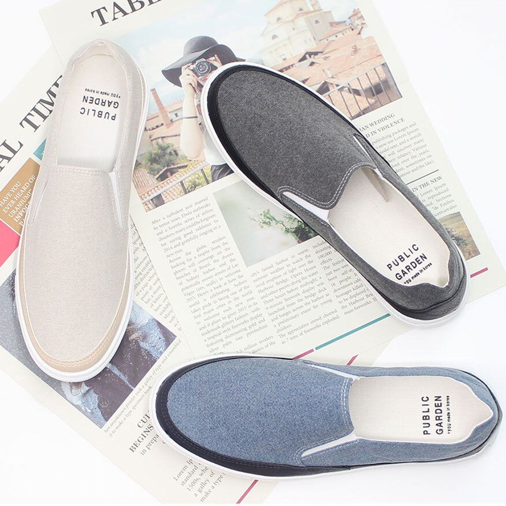 Men's slip-on instep banding shoes Woven fabric comfortable sneakers_KROWNbA16282