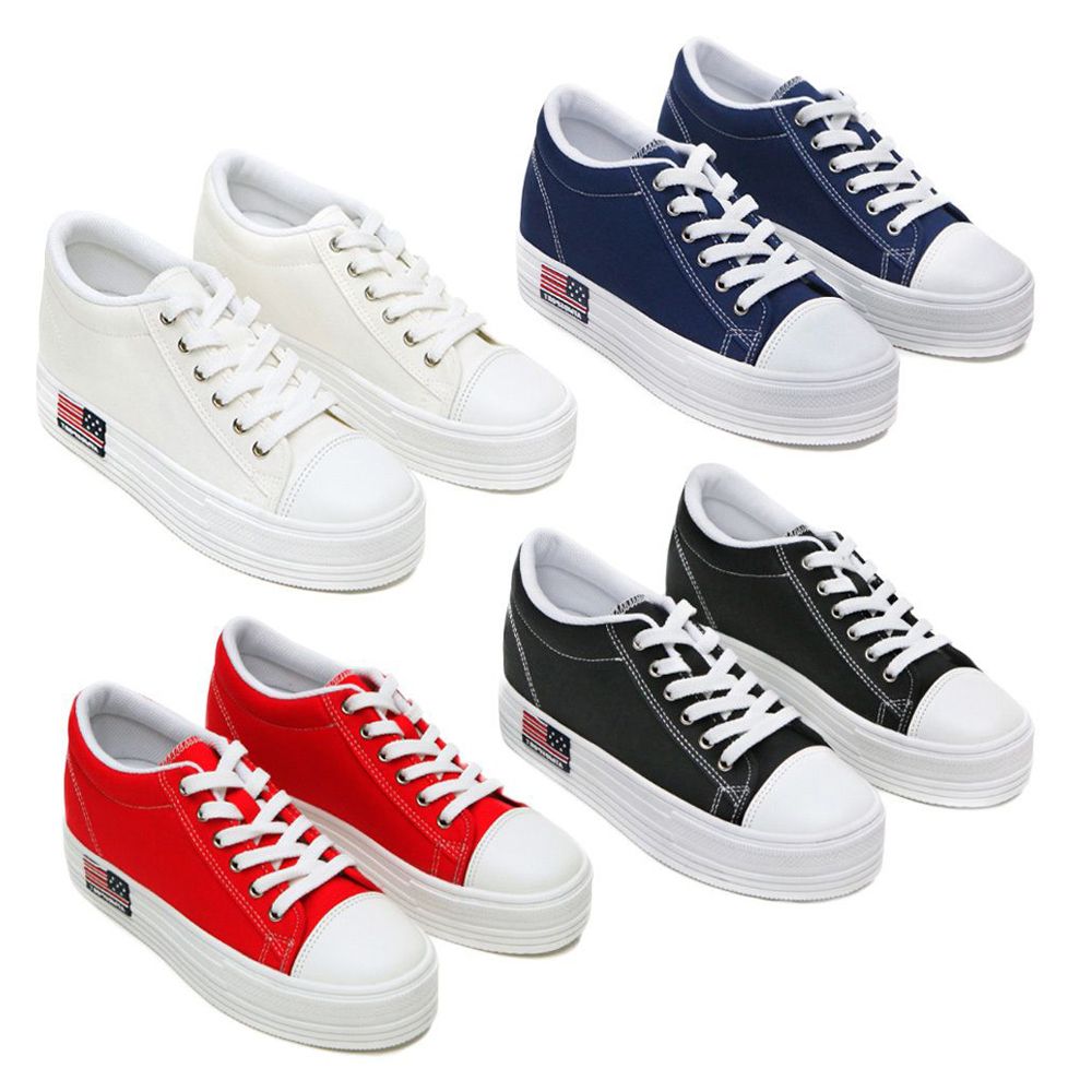 Women's Trend Sneakers Casual Shoes Fashion High Heel Sneakers_KROWNbA12389