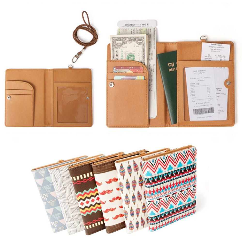 Necklace passport wallet passport pouch bag necklace type mini wallet_KROWNbA00170