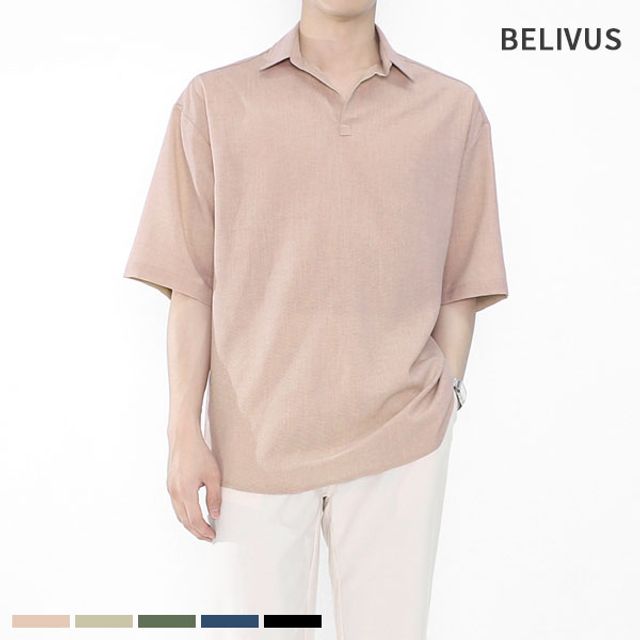 Believers Men's Short Sleeve T-Shirt BRI007 Open Collar Short Sleeve T-Shirt_KROWNaA45733