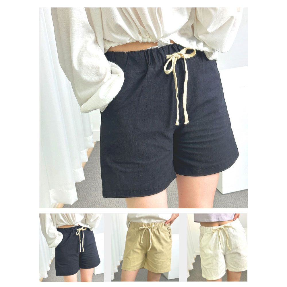 Women's 4/4 spandex banding shorts casual summer cool pants_KROWNaA42222