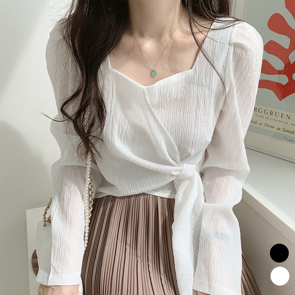 Strap puff blouse LM-0196_KROWNaA40507