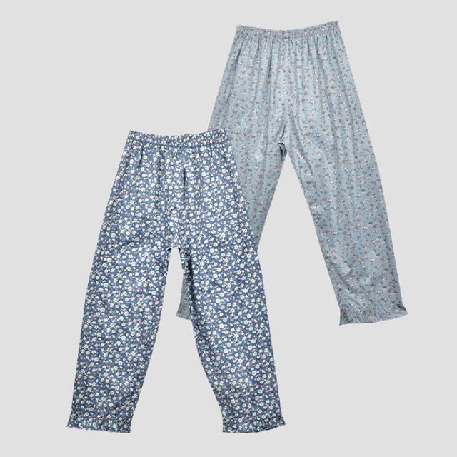 (Peace) Flower printed 60 count Asa cotton pajamas_KROWNaA27630