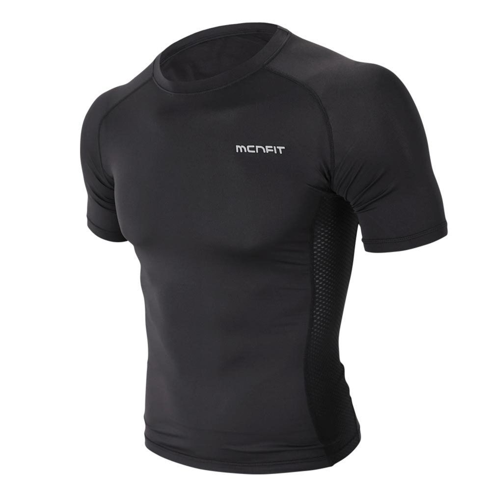 MC-SA Mesh Eye Touch Short Sleeve Black - Slim Fit_KROWNaA13208