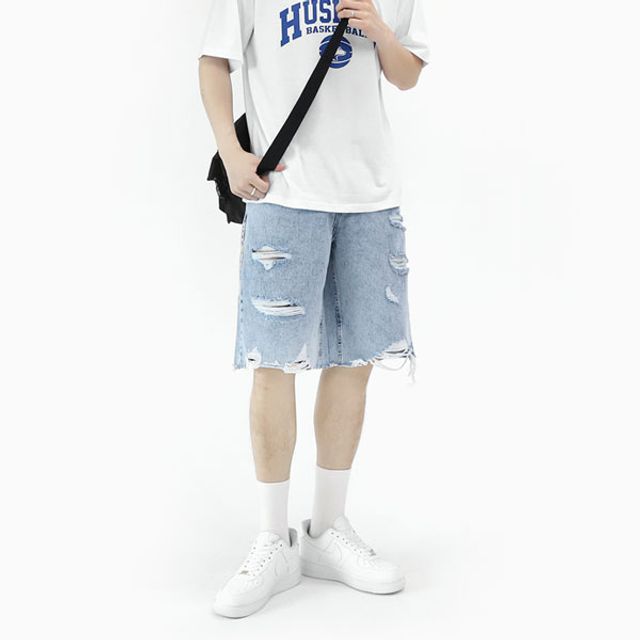 Squash Shorts SGNP066 2COLOR Men's Denim Medium Denim Short Pants_KROWNaA00328