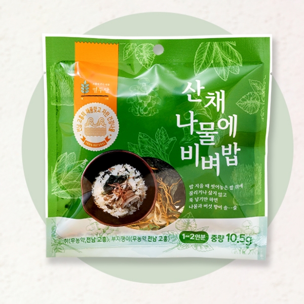 Mixed rice with wild vegetables, Sanchae Bibim Namul, 10.5g KRDAMGA00004